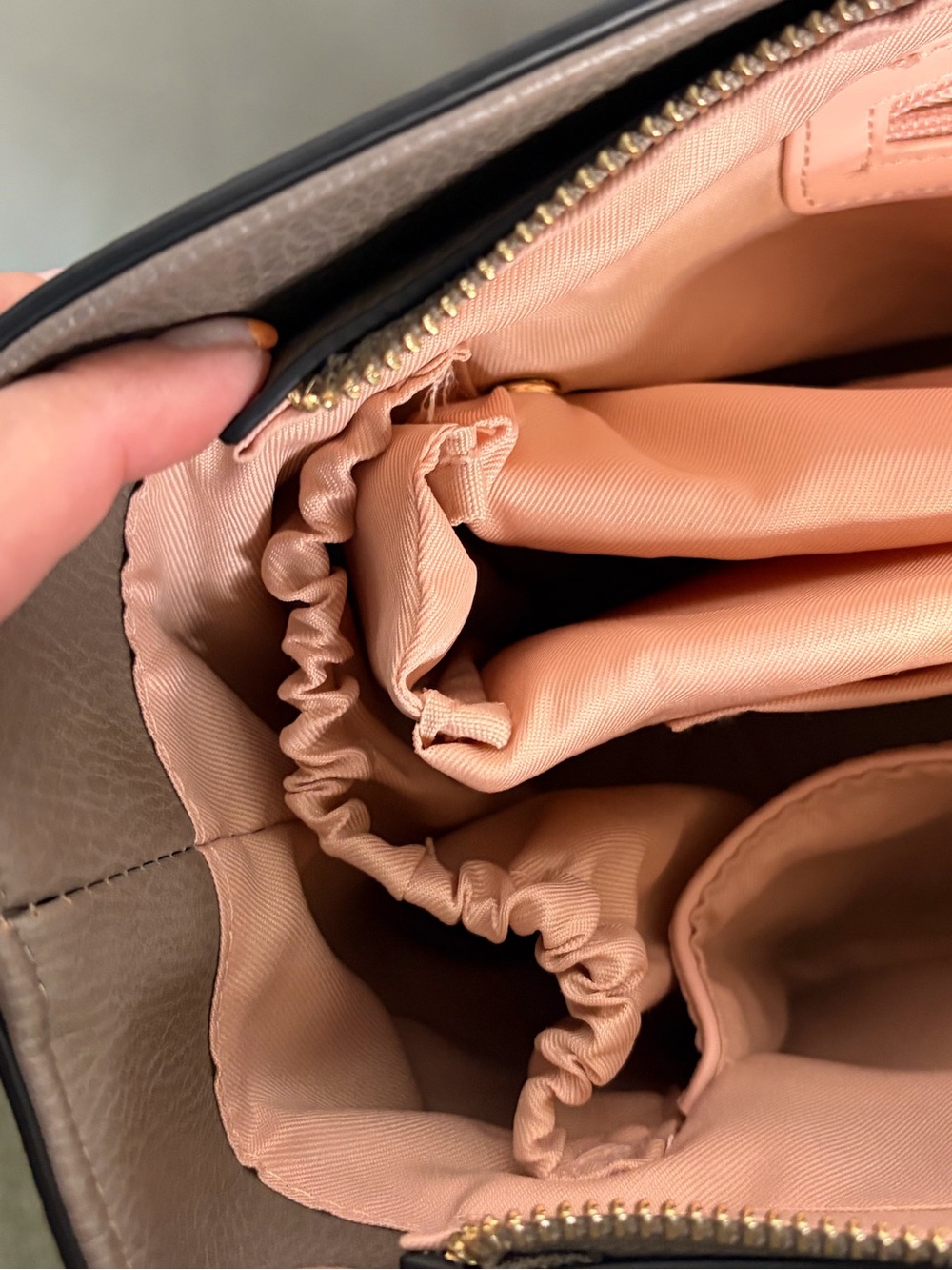 Poppy & Peonies Leather Go-Getter tote bag in Gray - Picture 11 of 15